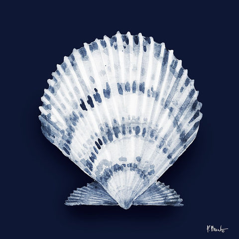 Grenada Shells II - Midnight Black Ornate Wood Framed Art Print with Double Matting by Brent, Paul