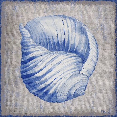 Grenada Shells IV - Linen White Modern Wood Framed Art Print with Double Matting by Brent, Paul