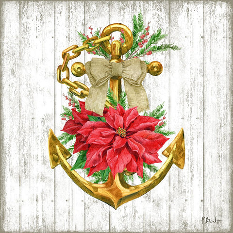 Nautical Holiday I Black Ornate Wood Framed Art Print with Double Matting by Brent, Paul