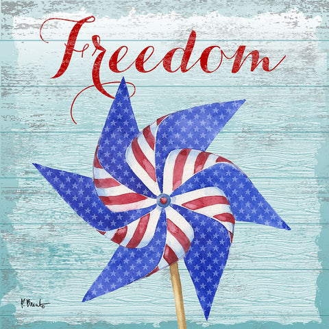 Patriotic Pinwheel III Black Modern Wood Framed Art Print by Brent, Paul