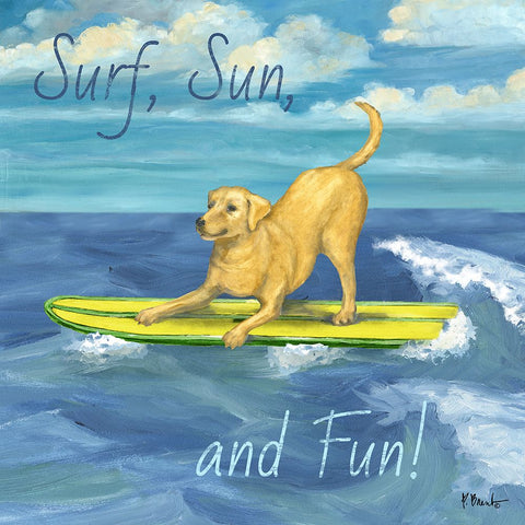 Surf Pup II Black Modern Wood Framed Art Print by Brent, Paul