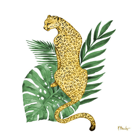 Wildcat Palms II White Modern Wood Framed Art Print with Double Matting by Brent, Paul