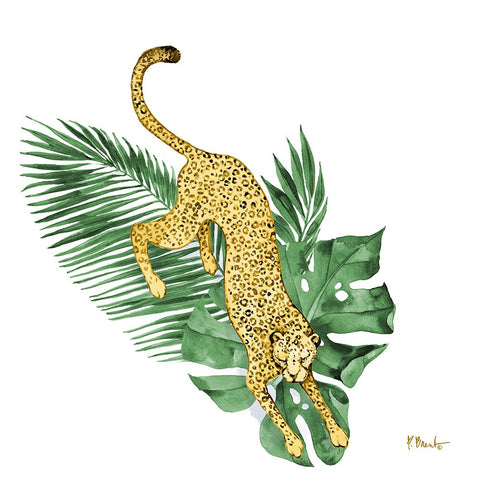 Wildcat Palms IV White Modern Wood Framed Art Print with Double Matting by Brent, Paul