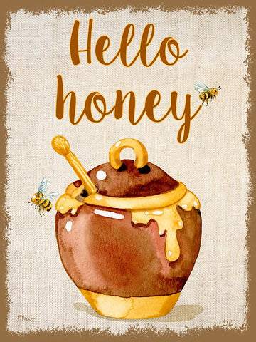 Honey Pot Vertical White Modern Wood Framed Art Print with Double Matting by Brent, Paul