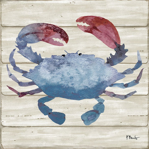 Crab Deck I Black Modern Wood Framed Art Print by Brent, Paul