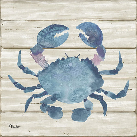 Crab Deck II Black Modern Wood Framed Art Print by Brent, Paul