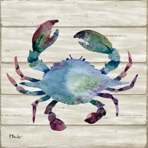 Crab Deck IV Black Modern Wood Framed Art Print by Brent, Paul