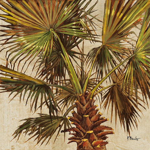 Woodside Palms I Black Ornate Wood Framed Art Print with Double Matting by Brent, Paul