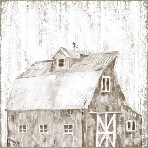 White Wood Barn I Black Modern Wood Framed Art Print by Brent, Paul