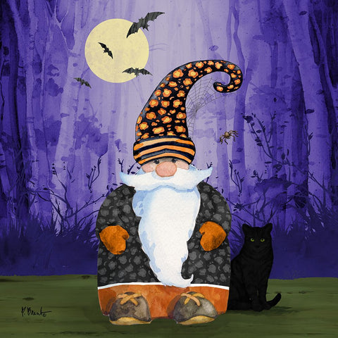 Spooky Forest Gnome I Black Modern Wood Framed Art Print by Brent, Paul