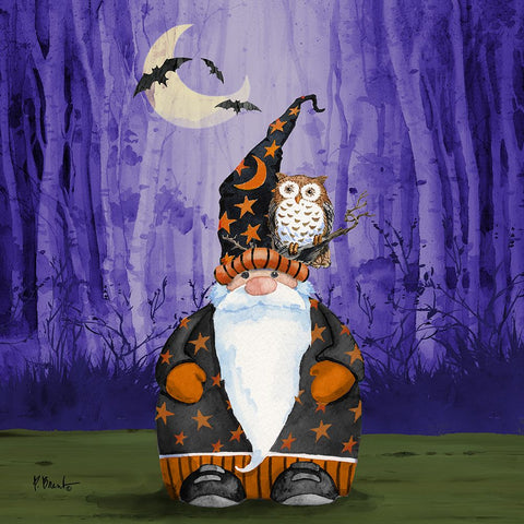 Spooky Forest Gnome III Black Modern Wood Framed Art Print by Brent, Paul