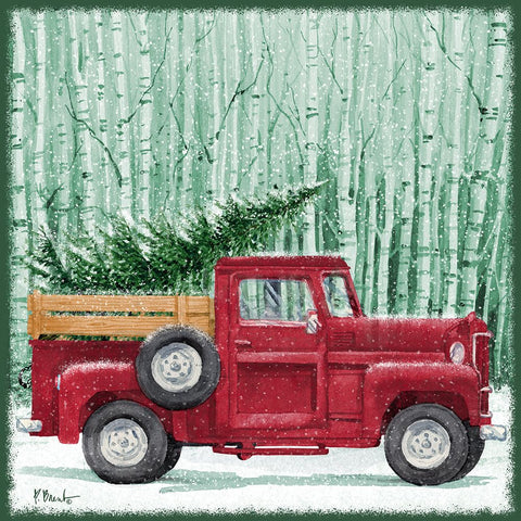 Holiday Drifter I White Modern Wood Framed Art Print with Double Matting by Brent, Paul