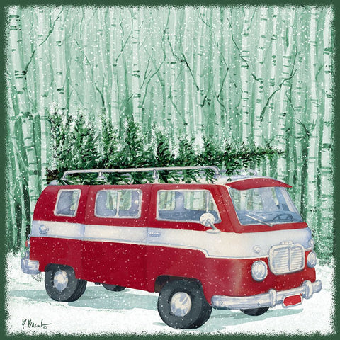 Holiday Drifter III White Modern Wood Framed Art Print with Double Matting by Brent, Paul