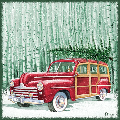 Holiday Drifter IV White Modern Wood Framed Art Print with Double Matting by Brent, Paul