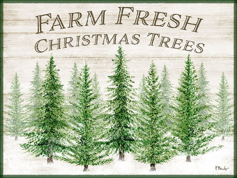 Farm Fresh Christmas Trees Horizontal Black Modern Wood Framed Art Print by Brent, Paul