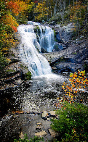 Bald River Falls Black Modern Wood Framed Art Print by Lee, Rachel