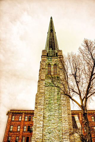 Copper Steeple Black Modern Wood Framed Art Print by Lee, Rachel