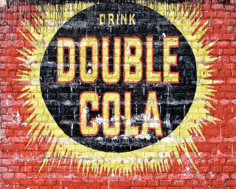 Double Cola White Modern Wood Framed Art Print with Double Matting by Lee, Rachel