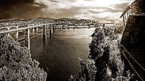 From Hunter North Pano Sepia Black Modern Wood Framed Art Print by Lee, Rachel