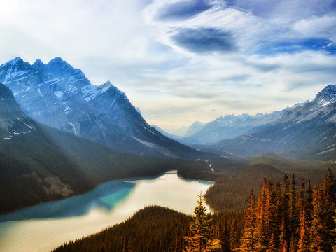 Mountain Lake 23 Black Ornate Wood Framed Art Print with Double Matting by Lee, Rachel