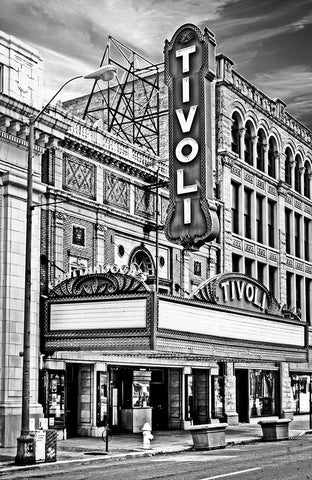 Old Tivoli BW White Modern Wood Framed Art Print with Double Matting by Lee, Rachel