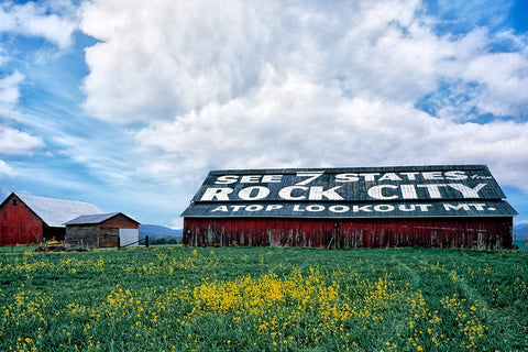 Rock City Barn 2 Black Modern Wood Framed Art Print by Lee, Rachel