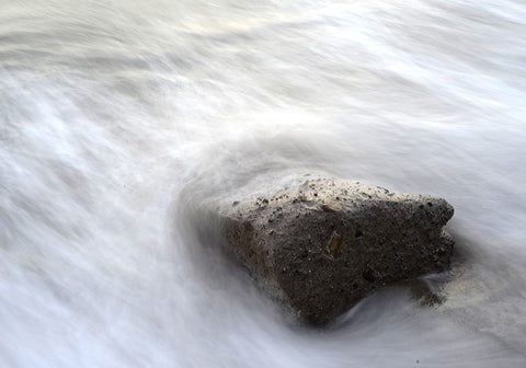 Rocks 12 Black Modern Wood Framed Art Print by Lee, Rachel