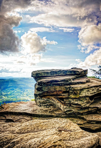 Rocks In Front of Lookout Valley Black Modern Wood Framed Art Print by Lee, Rachel