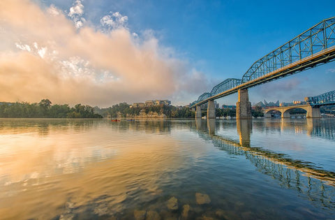 Scenic City 108 Black Ornate Wood Framed Art Print with Double Matting by Lee, Rachel