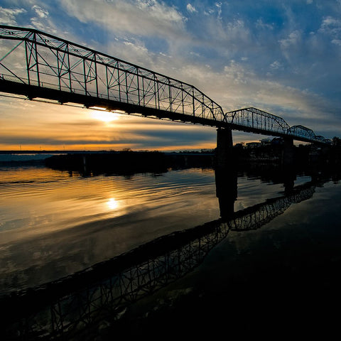 Scenic City 69 Black Ornate Wood Framed Art Print with Double Matting by Lee, Rachel