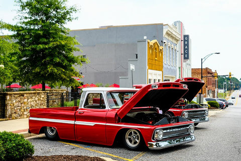 Red Chevy Black Modern Wood Framed Art Print by Malone, Will