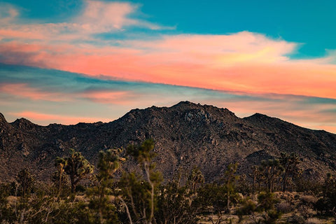 Cotton Candy Mountain Black Modern Wood Framed Art Print by Malone, Will