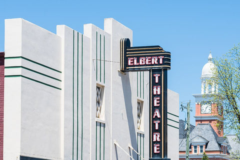 Elbert Theater Black Modern Wood Framed Art Print by Malone, Will