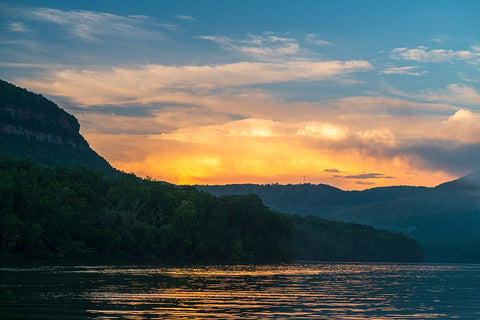 Fire in the Sky 4 Black Ornate Wood Framed Art Print with Double Matting by Malone, Will