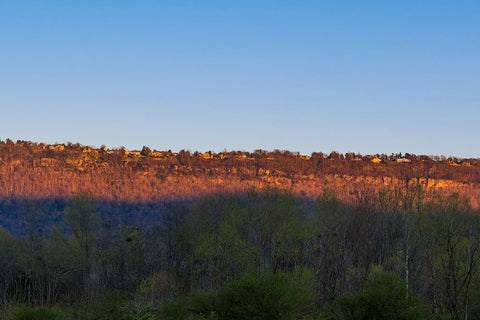 Sunset Lookout Valley White Modern Wood Framed Art Print with Double Matting by Malone, Will