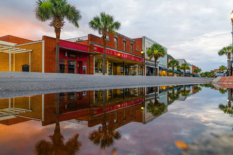 Downtown Beaufort Morning 2 Black Modern Wood Framed Art Print by Malone, Will