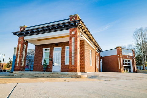 Gulf Oil 3 Watermark Black Ornate Wood Framed Art Print with Double Matting by Malone, Will