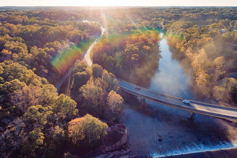 Saluda River Black Ornate Wood Framed Art Print with Double Matting by Malone, Will