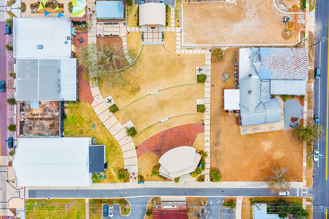 The Amphitheater Black Ornate Wood Framed Art Print with Double Matting by Malone, Will
