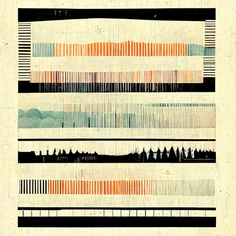 Dancing Filmstrip 6 Black Modern Wood Framed Art Print by Screendoor