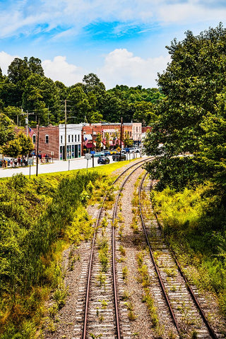 Downtown Saluda Vertical Black Modern Wood Framed Art Print by Malone, Will