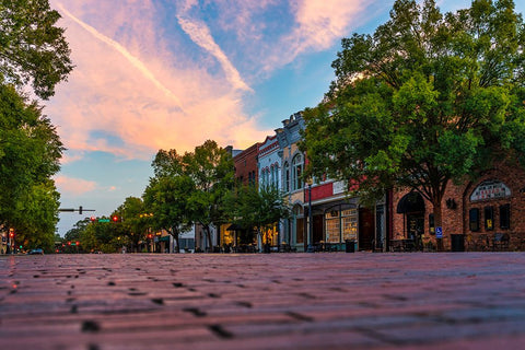 Sunrise on Broad Street Black Modern Wood Framed Art Print by Malone, Will