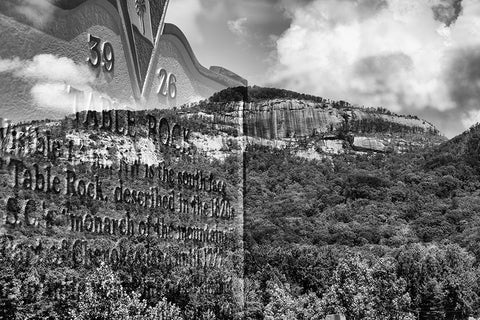 Table Rock II Black Modern Wood Framed Art Print by Malone, Will