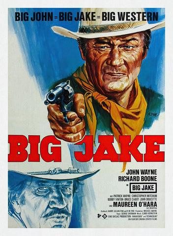 Big Jake 3 Black Modern Wood Framed Art Print by Screendoor