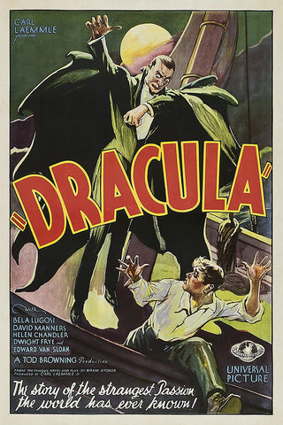 Dracula White Modern Wood Framed Art Print with Double Matting by Screendoor