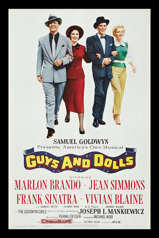 Guys and Dolls White Modern Wood Framed Art Print with Double Matting by Screendoor