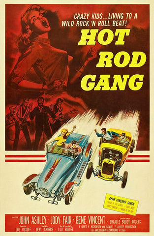 Hot Rod Gang White Modern Wood Framed Art Print with Double Matting by Screendoor