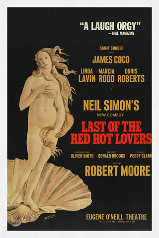 Last Of The Red Hot Lovers Black Modern Wood Framed Art Print by Screendoor