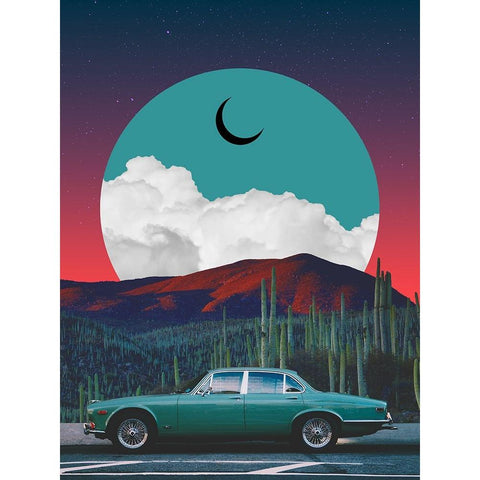 Jaguar Black Modern Wood Framed Art Print with Double Matting by Orozco, Danner