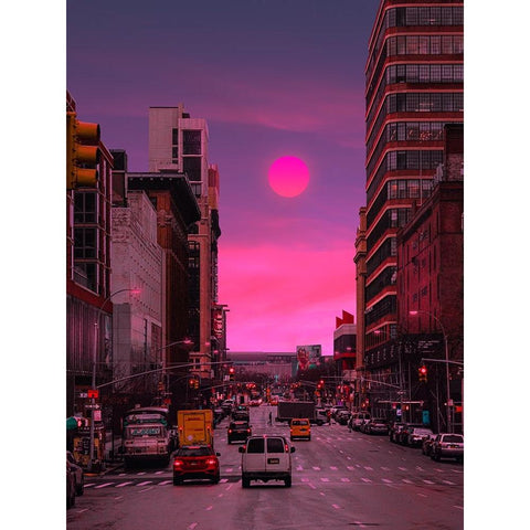 Sundown 4 White Modern Wood Framed Art Print by Orozco, Danner